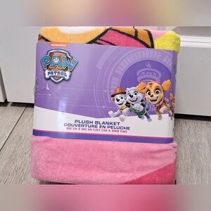 Paw Patrol Pink and Yellow Plush Blanket